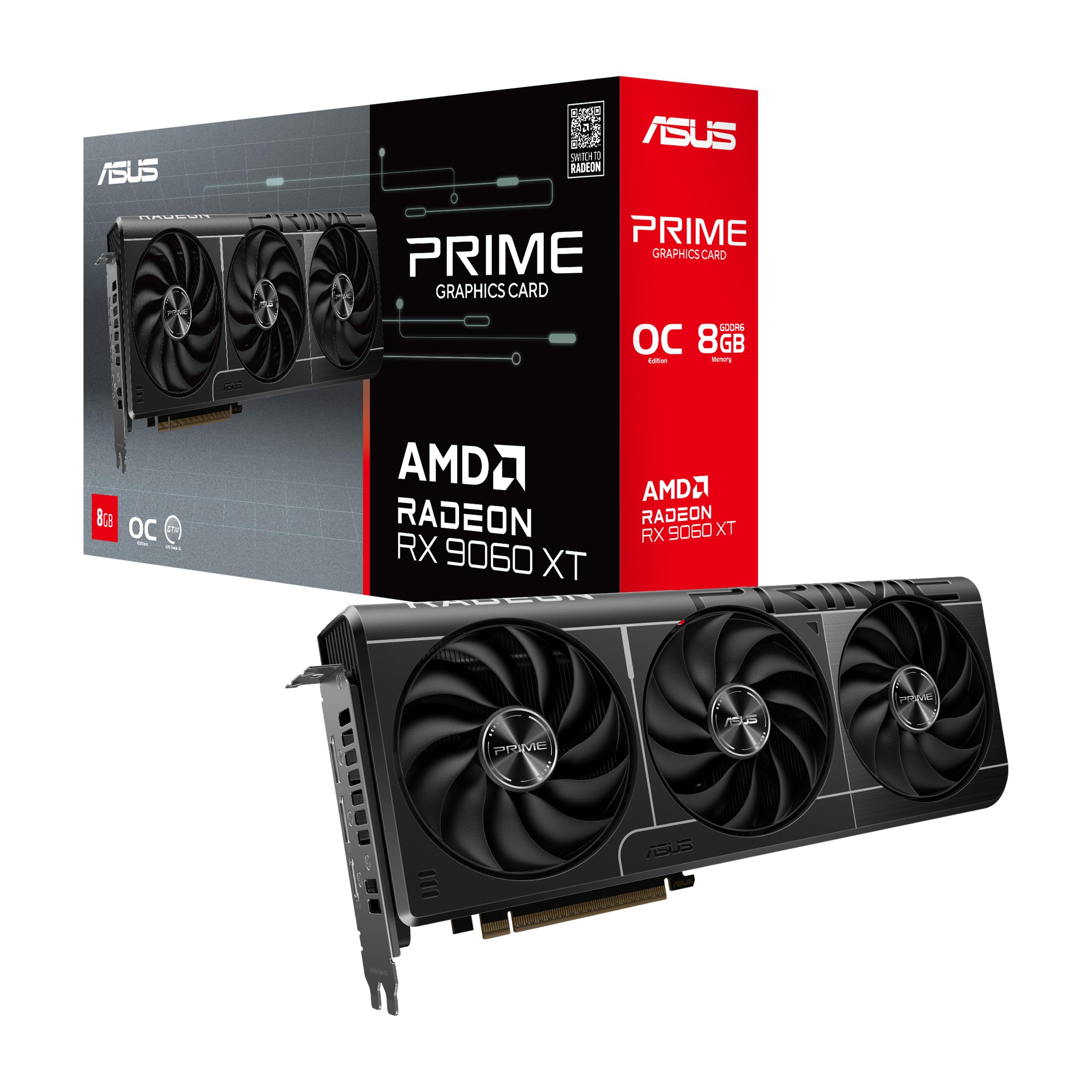 グラフィックボード・グラボ・ビデオカード AMD ASUS Prime Radeon RX 9070XT Amazon.com: ASUS Prime Radeon™ RX 9060 XT 8GB GDDR6 OC Edition