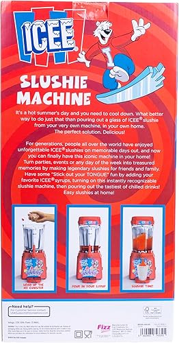 Miniatura 5 de Fizz Creations ICEE Slushie Machine - Máquina de bebidas congeladas para granizados, bebidas congeladas de bricolaje, fiestas, niños, fácil de usar,