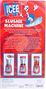Fizz Creations ICEE Home Countertop Slushie Maker & 4-Pack Syrups Bundle. Creates up to 34Floz of Ice Cold ICEE Slushy. Make Ice Cold Slushies at Home! Officially Licensed ICEE Merchandise.
