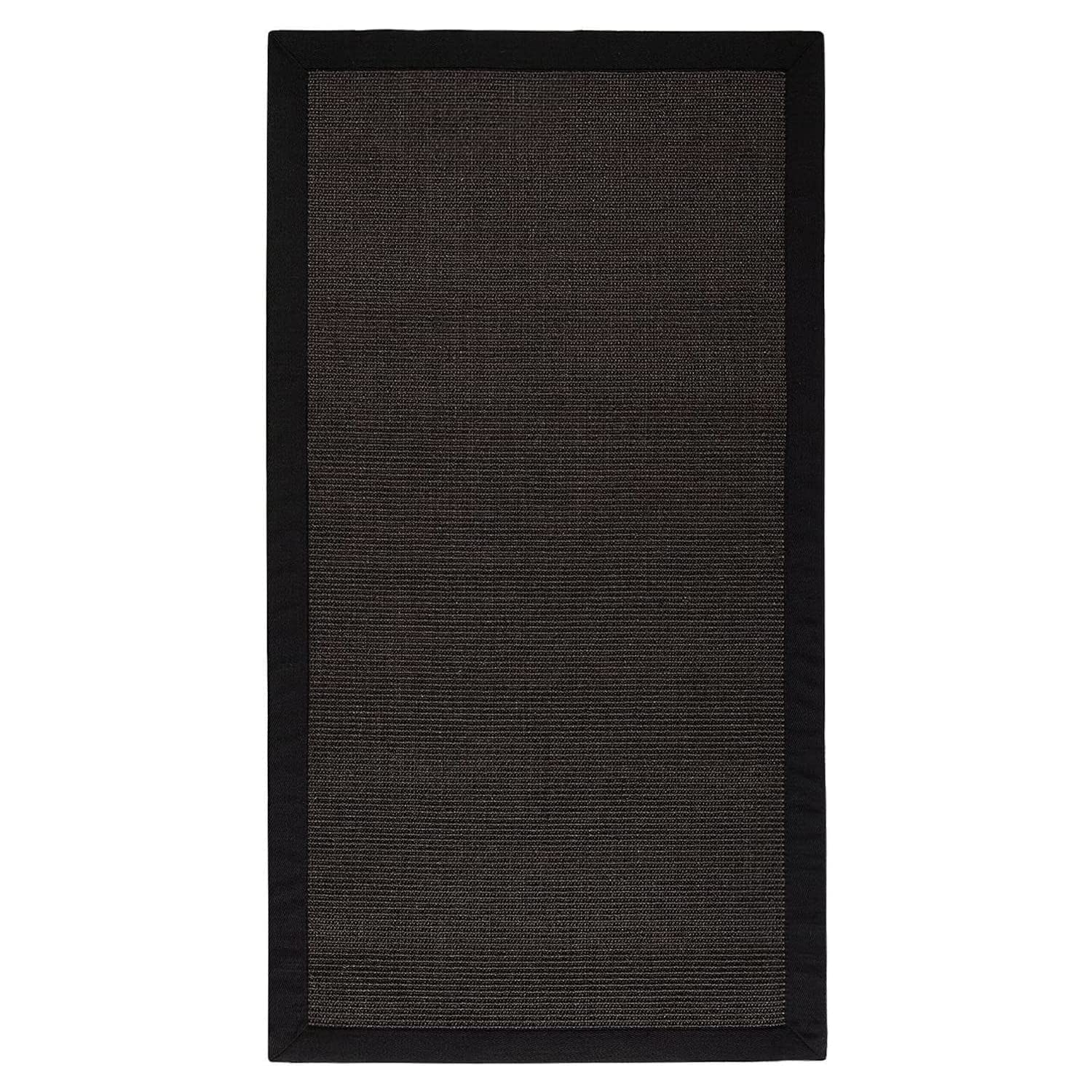 Casa Pura Black Casa Pura® Amazonas Sisal Rug With Cotton Border | Non-Slip Latex Backing | | 200X290cm | Multiple Colour And Size Options