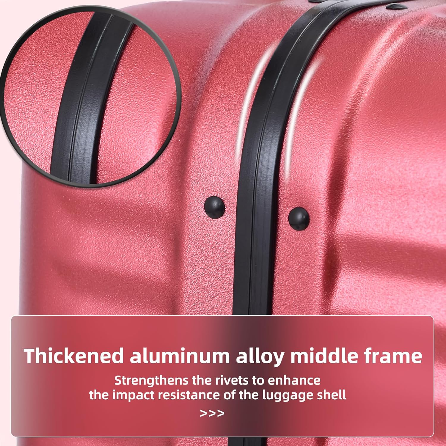Kaleenie 2 pieces 20/29 Aluminum Frame Carry On and Checked Luggage Set with Side Opening, Lightweight Hardshell ABS+PC Trunk Suitcase with TSA Lock, 360° Universal Wheels & Adjustable Handle,Wine Red