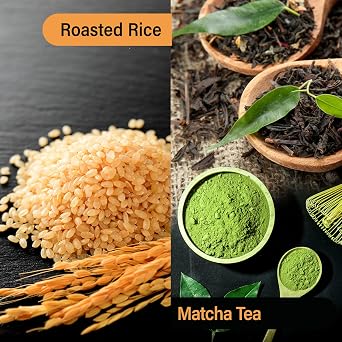 MAEDA-EN Genmai-cha with Matcha Roasted Rice and Green 100 Tea Bags Powder Japanese Origin Green Tea Leaves Individually Wrapped Teabags 18554 1pk