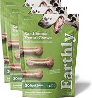 Vista 9 de Earthbones - Masticables dentales para perros de 10 a 20 libras, 30 huesos