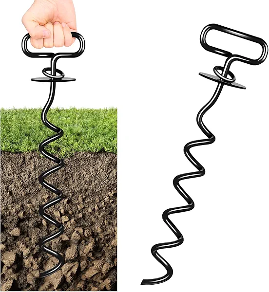 Dog Stake, Heavy Duty Dog Tie-Outs & Stakes (140LBS), Screw in Dogs Yard Stake, Yard Stake for Dogs, Easy Installation, Suitable for Yard, Park, Beach, Camping