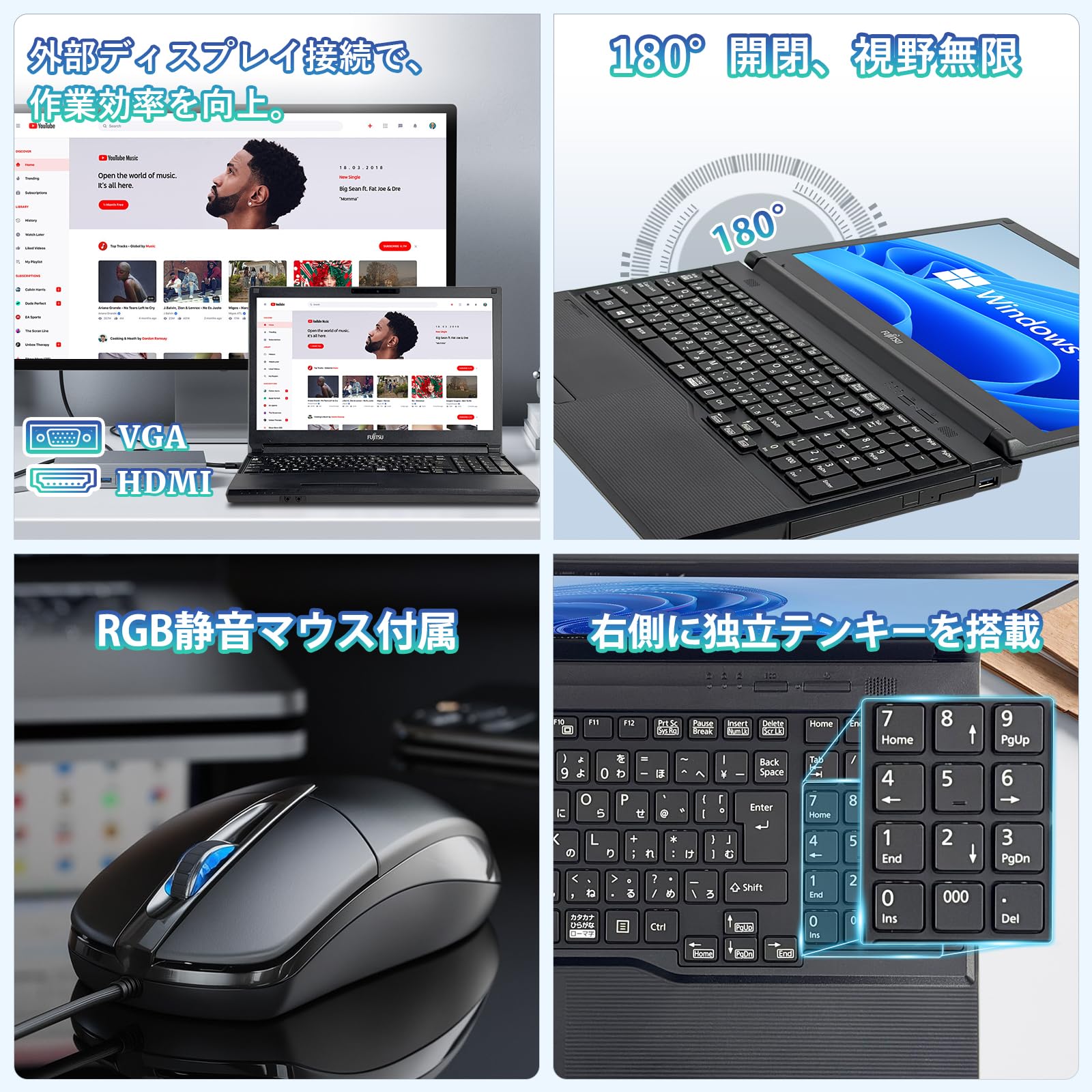 Amazon.co.jp: 【整備済み品】中古 ノートパソコン 富士通 A5510/ 15.6 