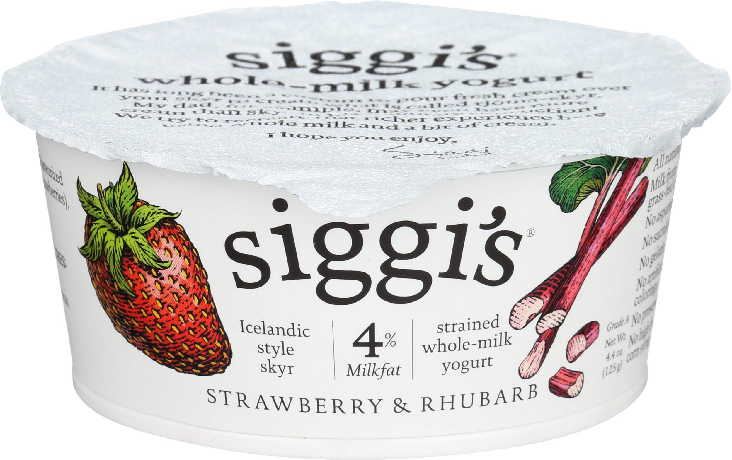 Buy Siggi&amp;#39;s, Yogurt Strawberry Rhubarb, 4.4 Ounce Online at desertcartJapan