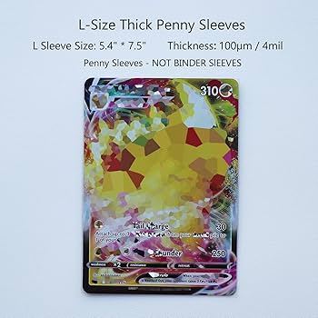 Amazon.com: Rayvol Jumbo Card Sleeves Size L:5.4 x 7.4 Inch