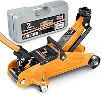 PMPERFORMOTOR 2 Ton Low Profile Hydraulic Floor Jack - 4000 lbs Capacity, 5.1"-13" Lift Range, Orange PM-TOL-FJ20-OG