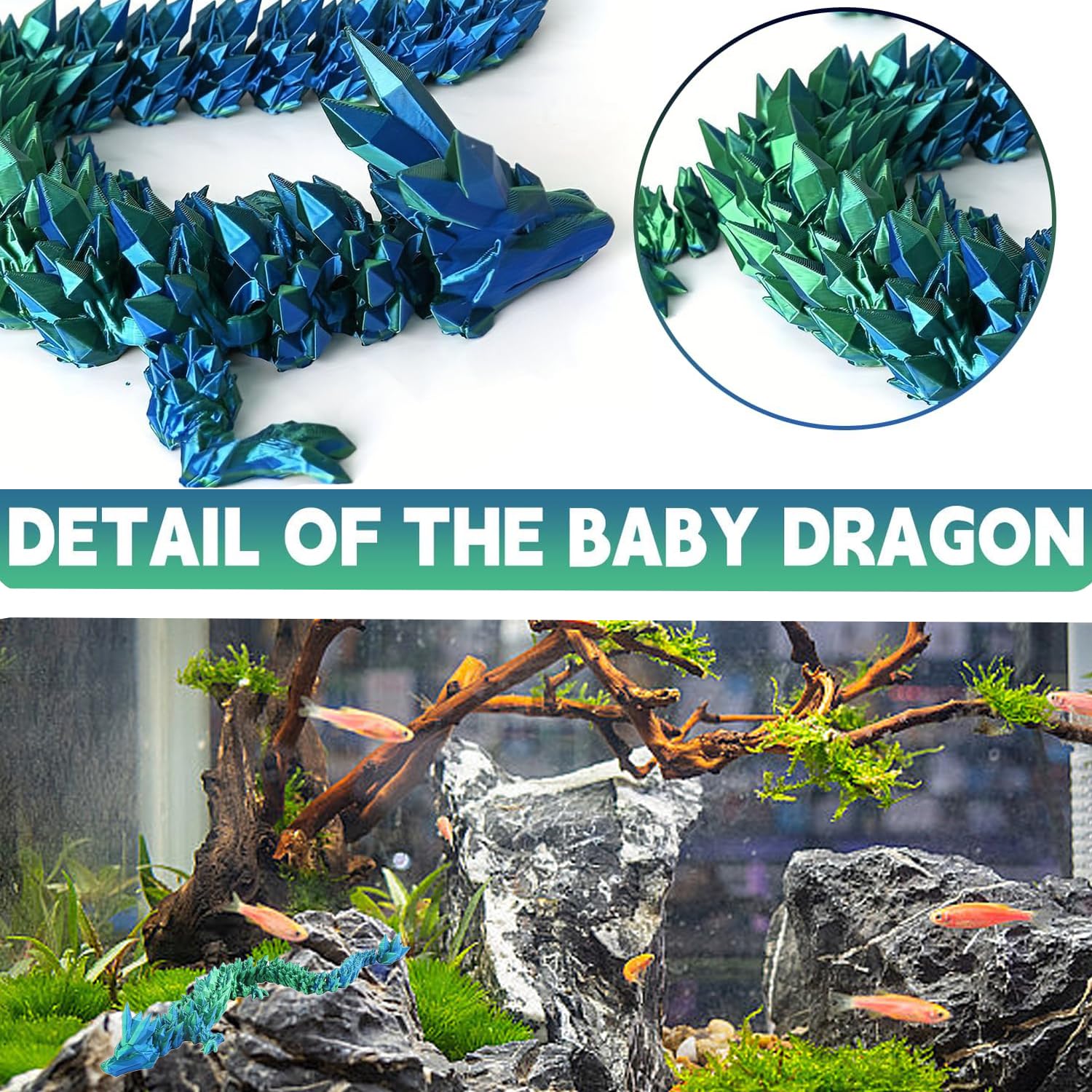 FePen Uovo di Drago, Uova Di Drago, 3D Printing Dragon, Fidget Dragon Toy Figurine (Green