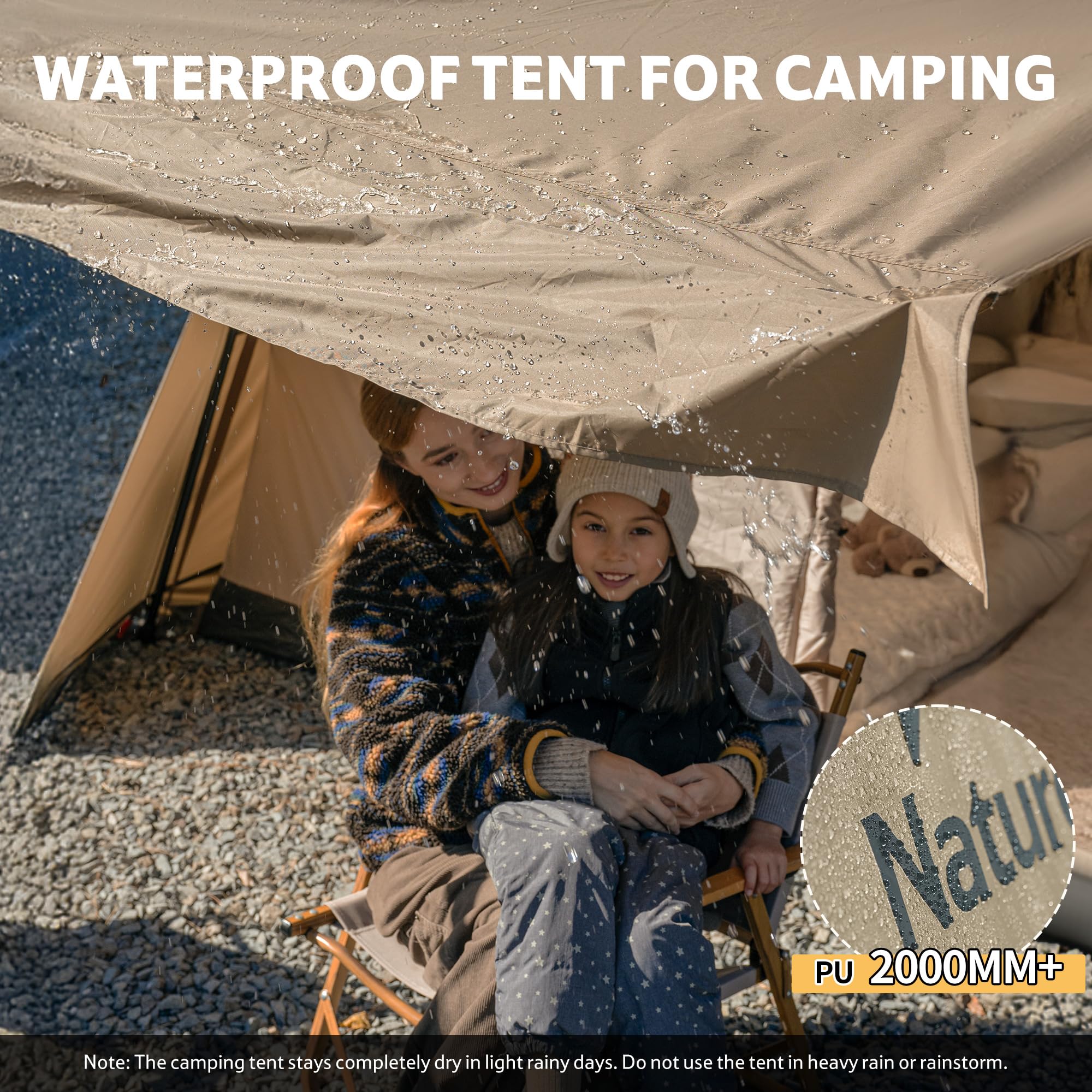 Naturehike Village Lite - Tenda da campeggio per 4 – 8 persone, con montaggio rapido, impermeabile, doppio strato, per campeggio e giardino