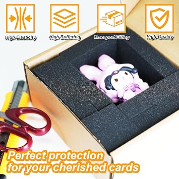 Foam Card Dividers - 24 PCS Multifunction Foam Dividers for Trading Cards Shock Absorbing Foam Block for Sport Playing Game Card Packing Cases and Crafts