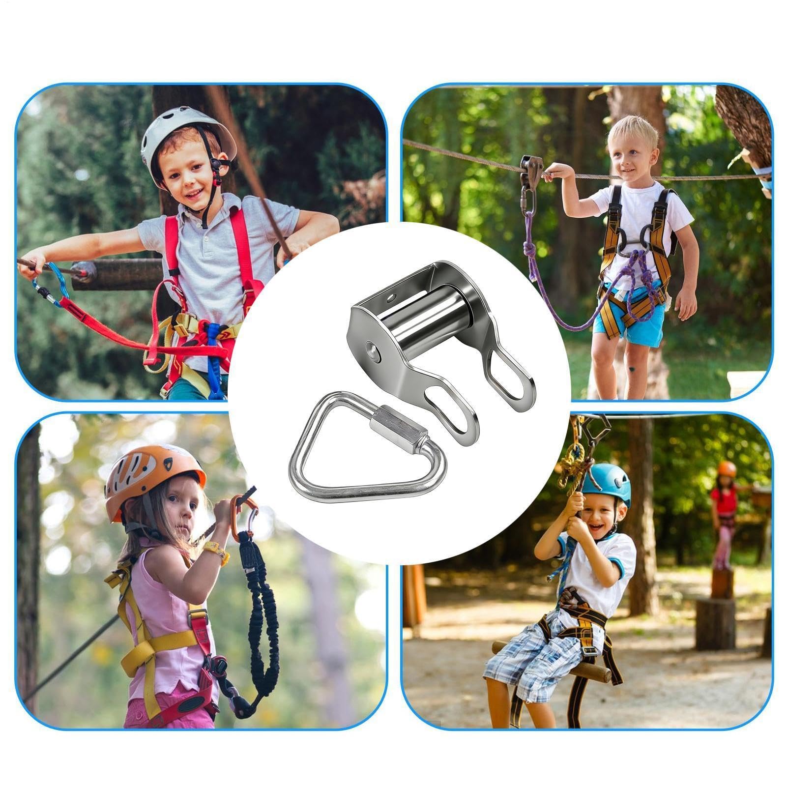 de Poleas Juego de Poleas de Acero Inoxidable para Alta Capacidad con | Kit de Polea para Mástil para Caza, Tensado en Garaje, Techo, Camping, Bicicleta, Elevación de Cargas y Almacenamient