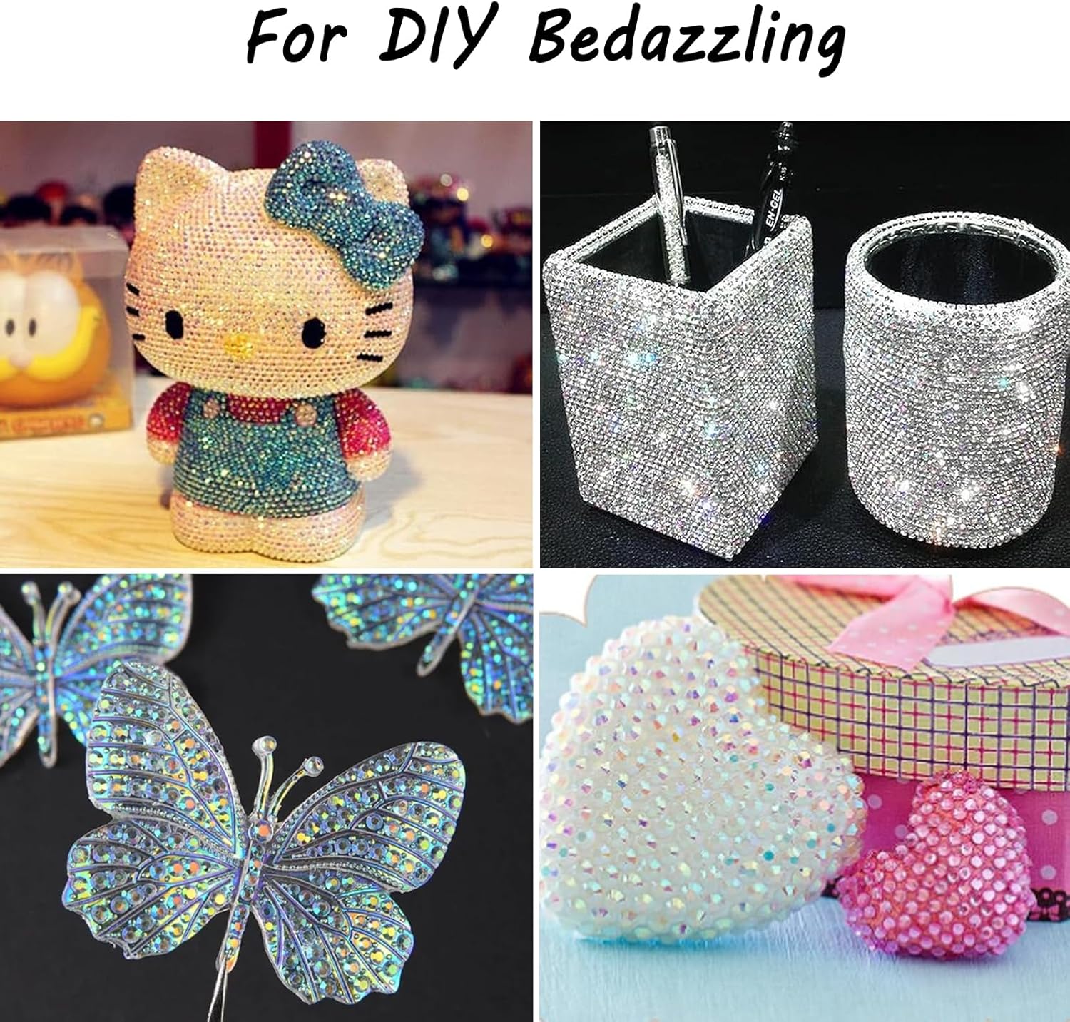 30000 Pcs Colorful AB Rhinestones Flatback Bulk, SS6/2mm Non-Hotfix Crystal Round Jelly Rhinestones for Crafts Makeup Nails Face Tumblers Clothes Shoes Handmade Decoration - Image 6