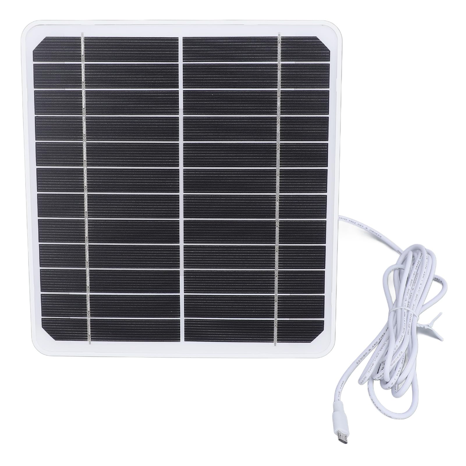 Marhynchus Pannello Solare per Telecamera, Pannello Solare Monocristallino da 20 W 5 V Converte in Modo Efficiente la Luce Solare, Ricarica Rapida per Telecamere di Sicurezza, IP68,