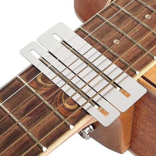 Miniatura 10 de Juego de herramientas Luthier para guitarra, lima de coronación de trastes, haz de nivelación de trastes, medidor de regla de acción de cuerda,