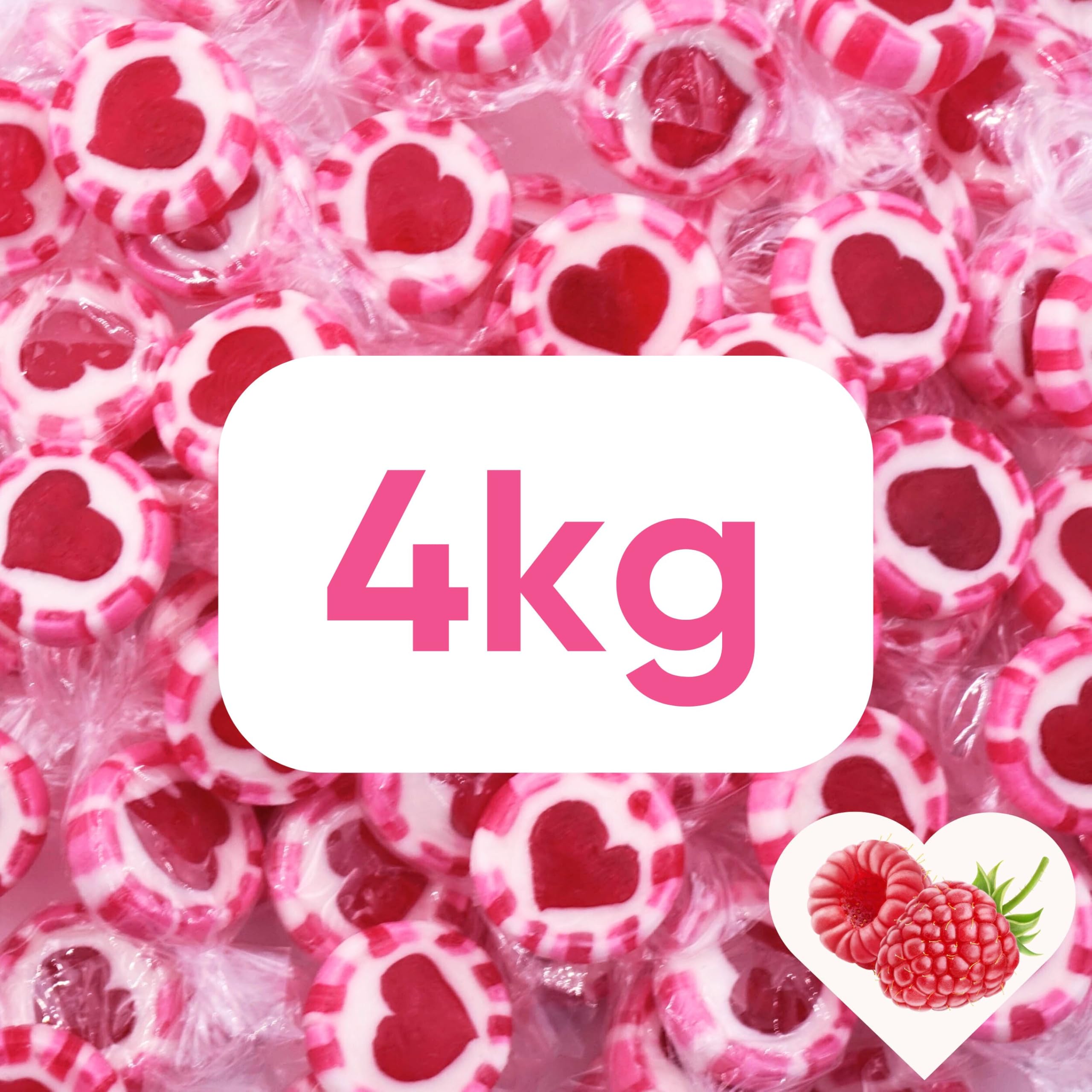 EinsSein Bonbons Cœur Mariage Rose Rouge Blanc 4kg | 1040 Dragées Cœur Décoration Table | Cadeaux d’Accueil pour Mariage Baptême Anniversaire Communion