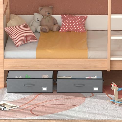 Miniatura 36 de Contenedores de Almacenamiento Debajo de la Cama con Ruedas, Sin Necesidad de Montaje 25.4 cm de Altura Gran Capacidad Contenedores Rodantes de