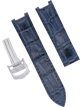 Ewatchparts Bracelet de montre en cuir avec fermoir pour montre Cartier  Pasha 35 mm Bleu 18 mm : Ewatchparts: Amazon.fr: Montres
