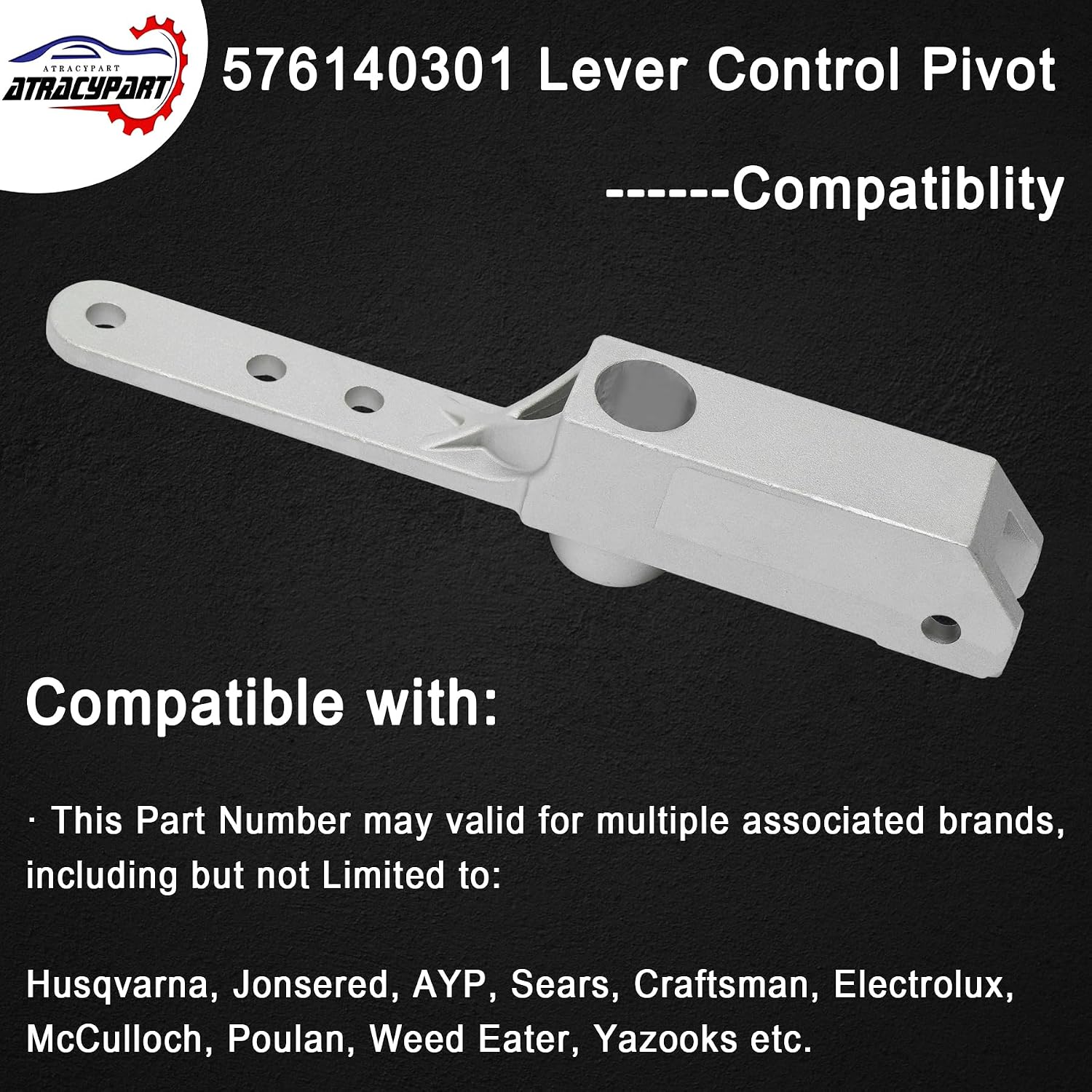 ATRACYPART 576140301 Lever Control Pivot Lawn Mower Tractor Part Steering, Compatible with Husqvarna Poulan