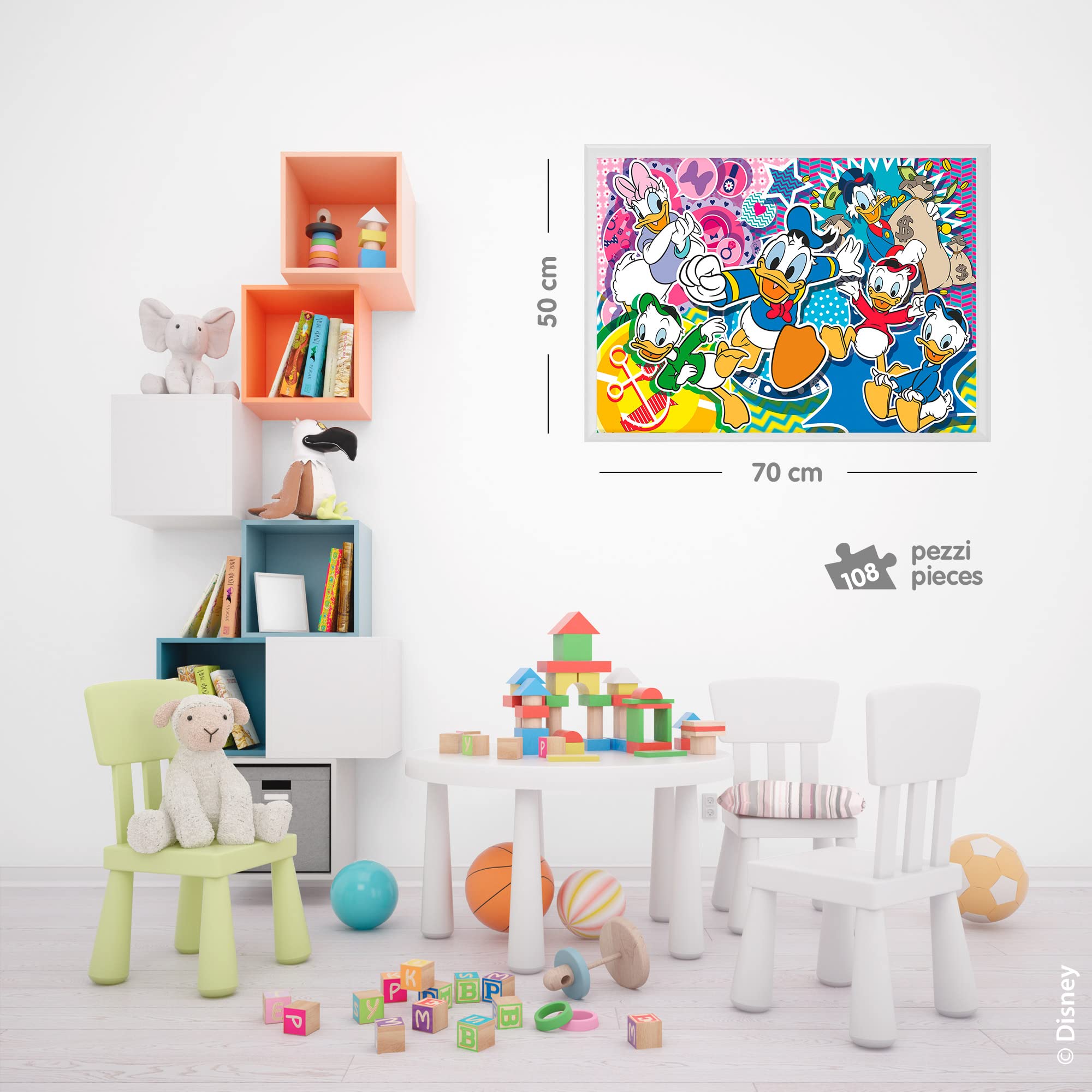 Amazon.com: Liscianigiochi 91782 Disney Puzzle Df Maxi Floor 108