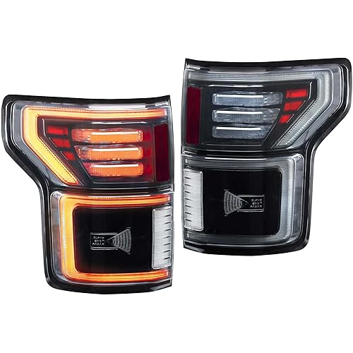 Morimoto XB LED Smoked Taillights for 2015-2020 Ford F-150 and 2017-2020 Ford Raptor, Plug and Play Taillight Assemblies with UV Coated Lens (LF723)