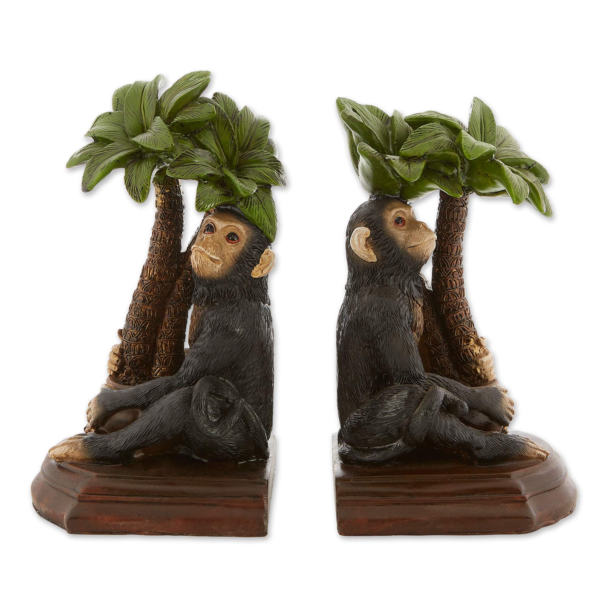 Monkey and Palm Tree Bookends