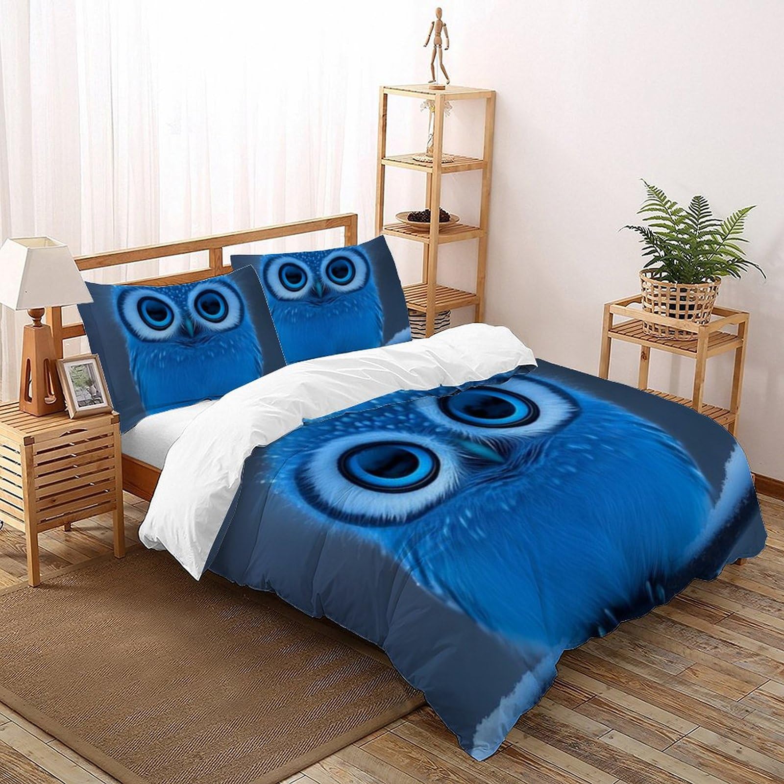 Parure de lit animaux volants imprimé 3D avec housse de couette 260x220cm