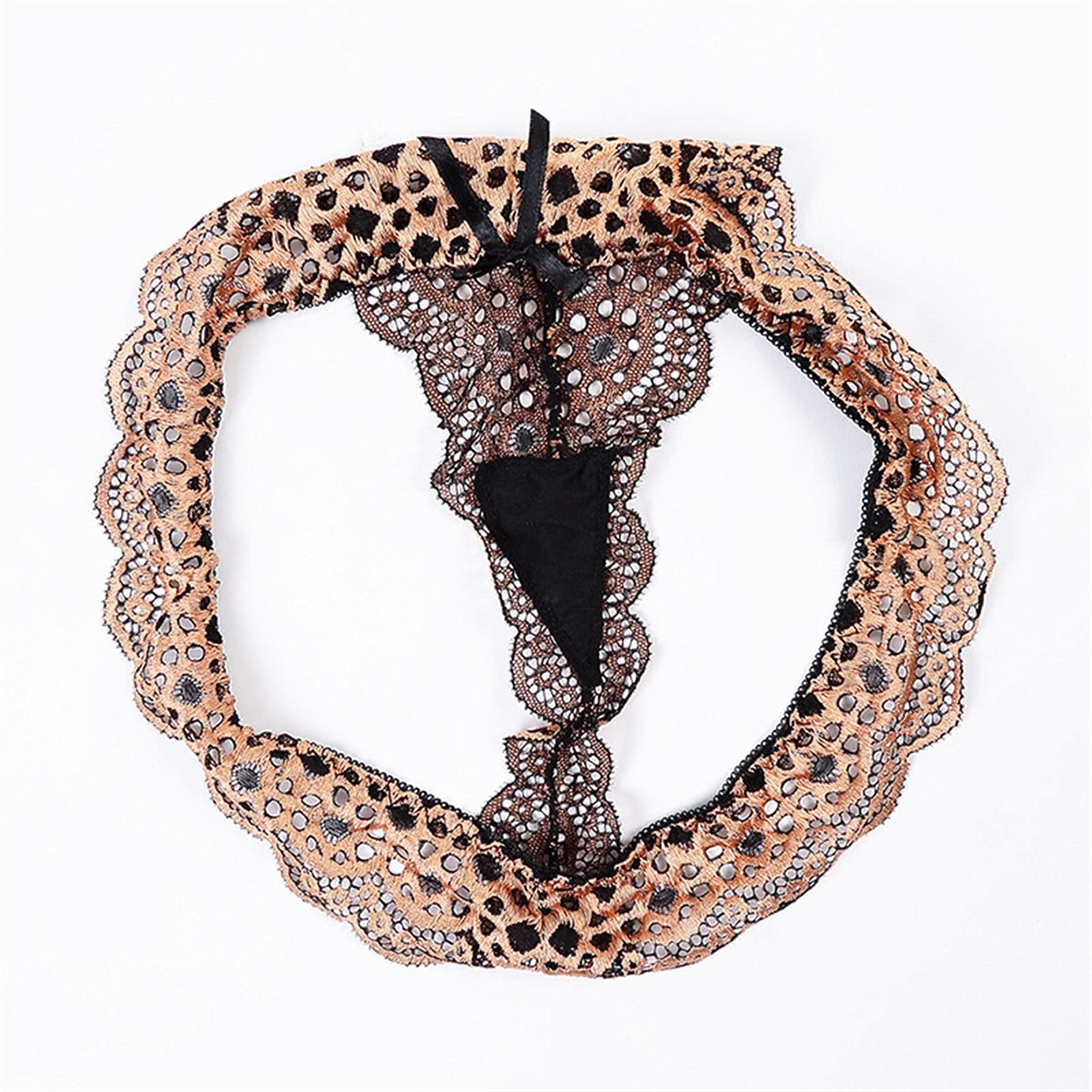 YZCIS Conjunto de lencería para Mujer, lencería de Leopardo, Sujetador de Encaje y Bragas con Tirantes, picardías de Malla, Ropa Interior, Conjuntos de Mono, Bralette, Ropa de Dormir