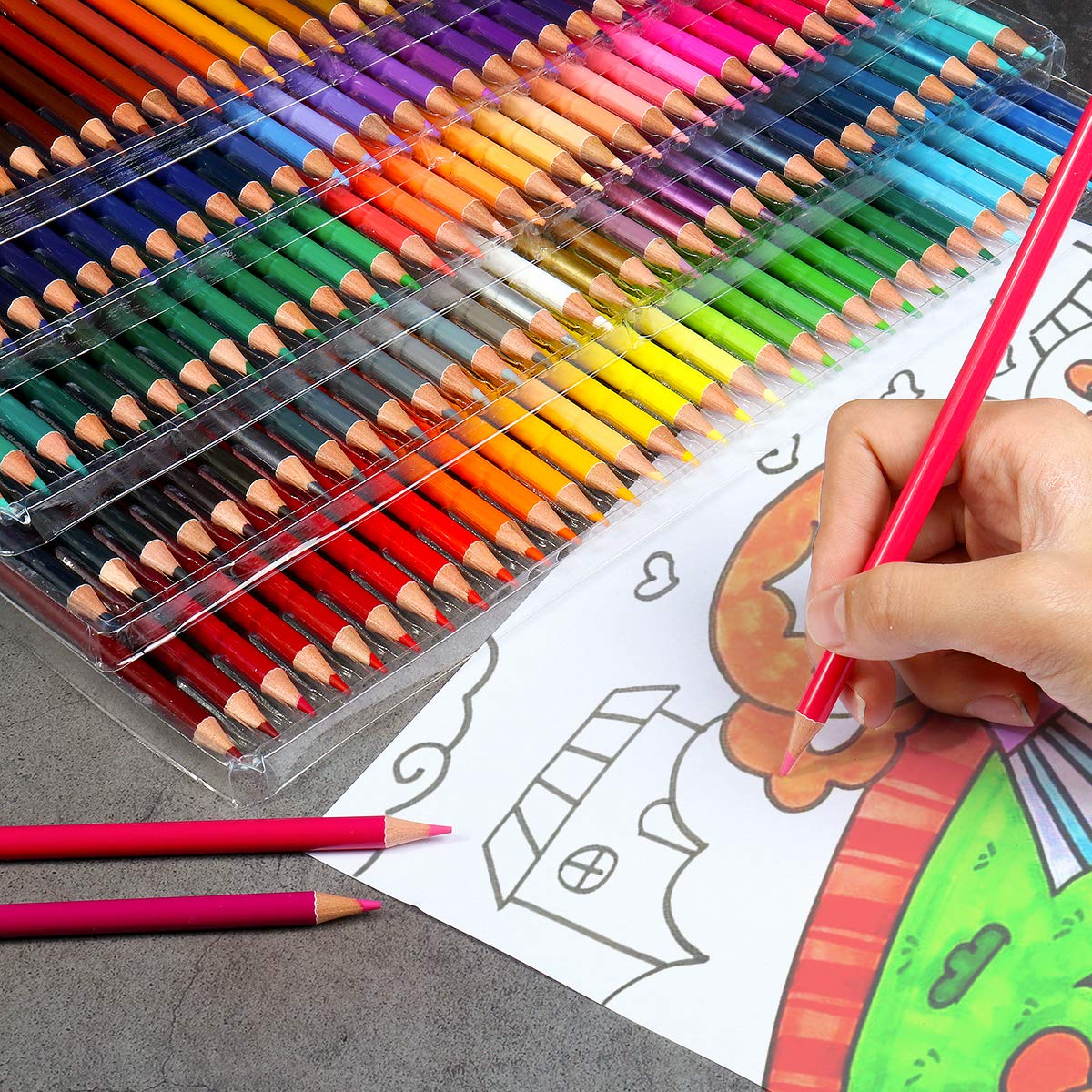 VIDOO 48/72/120/160 Farben Professionelle Farbige Bleistifte Set Künstler Ölgemälde Skizze Holz Farbe Bleistift Schule Kunst Liefert - 72 Colors