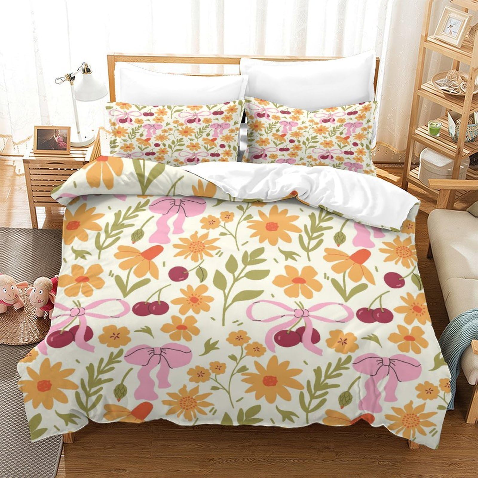 Housse de couette fleurs champêtres pour transformer votre chambre
