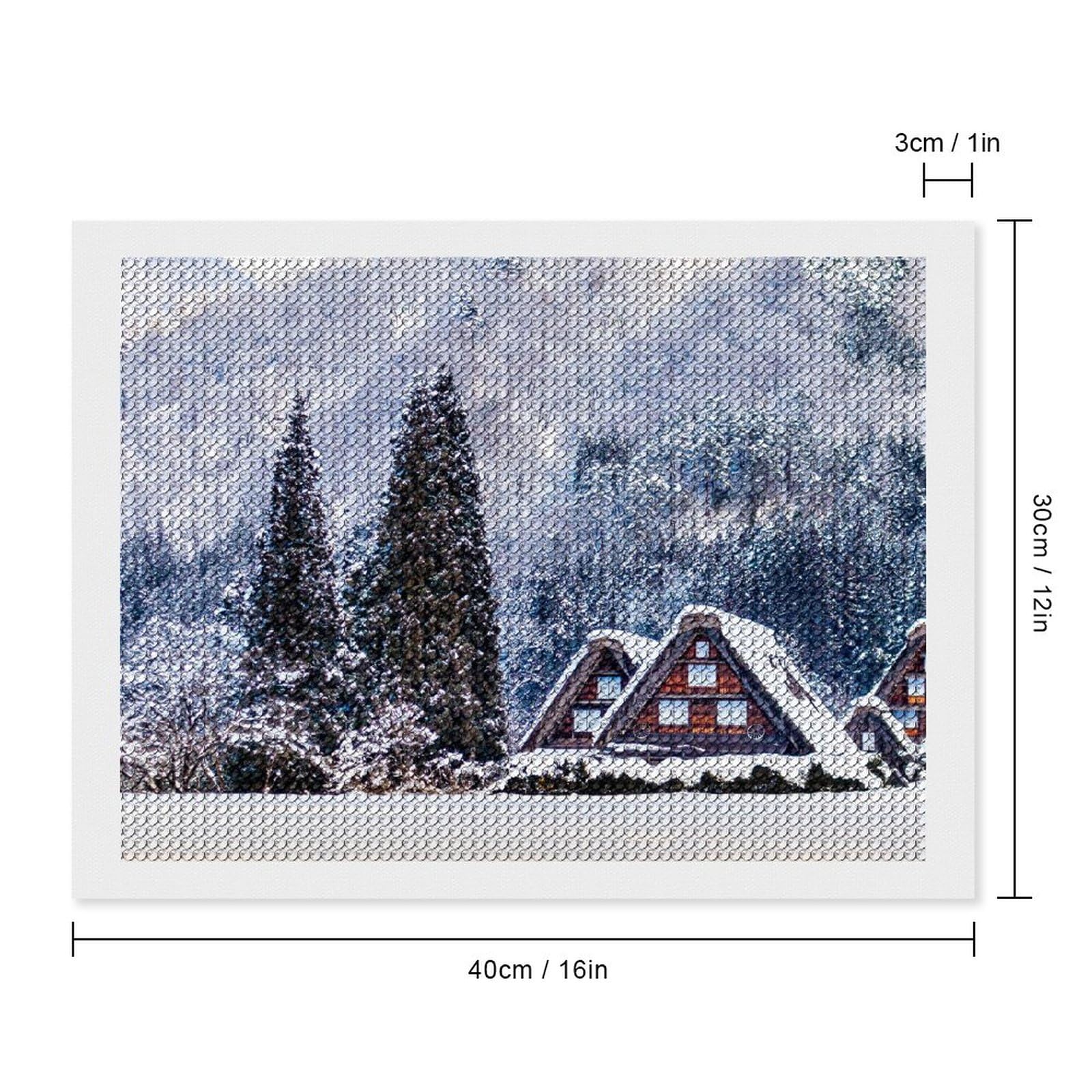 Amazon | ダイヤモンドアート キット 冬の岐阜県白川郷 ダイアモンド