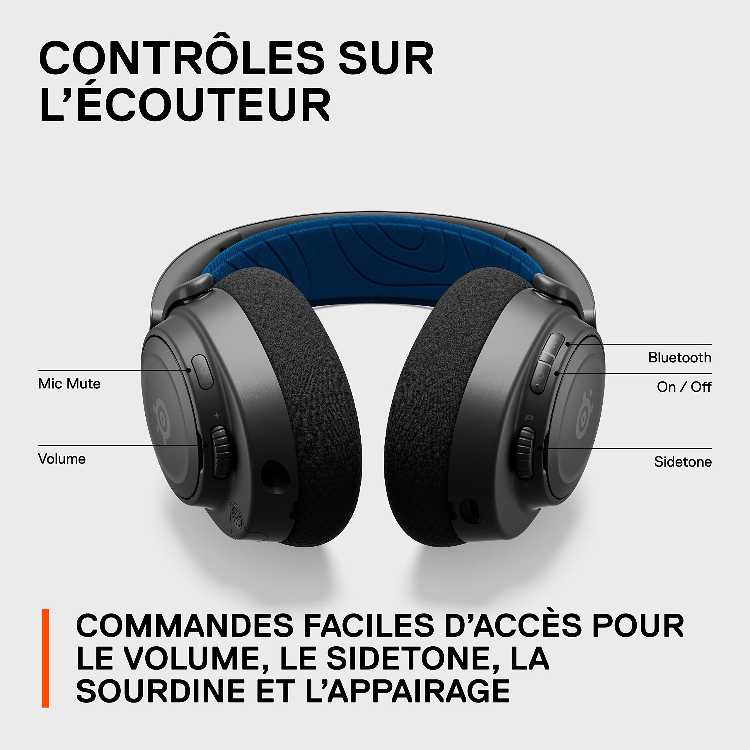 SteelSeries Arctis Nova 7P- Casque Gaming Sans Fil multiplateforme- Haut-parleurs magnétiques en néodyme- Bluetooth et 2.4GHz simultanés - Autonomie 38h- Micro ClearCast Gen2 IA- PS5,PC,Switch,Mobile