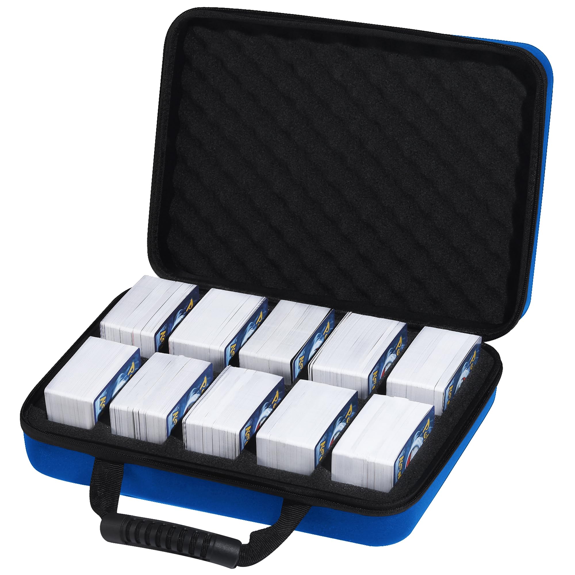 Lumus&SolemCarrying Case for Ptcg Trading Cards, Hard Cards Box Compatible with Pokemon Cards and Magic MTG Cards, Card Holder Storage 400+ Cards, Card Case are great Gifts for Boys (Blue)