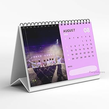 BTS DESK CALENDAR FOR 2024 FOR BTS FAN | 12 MONTH PAGES