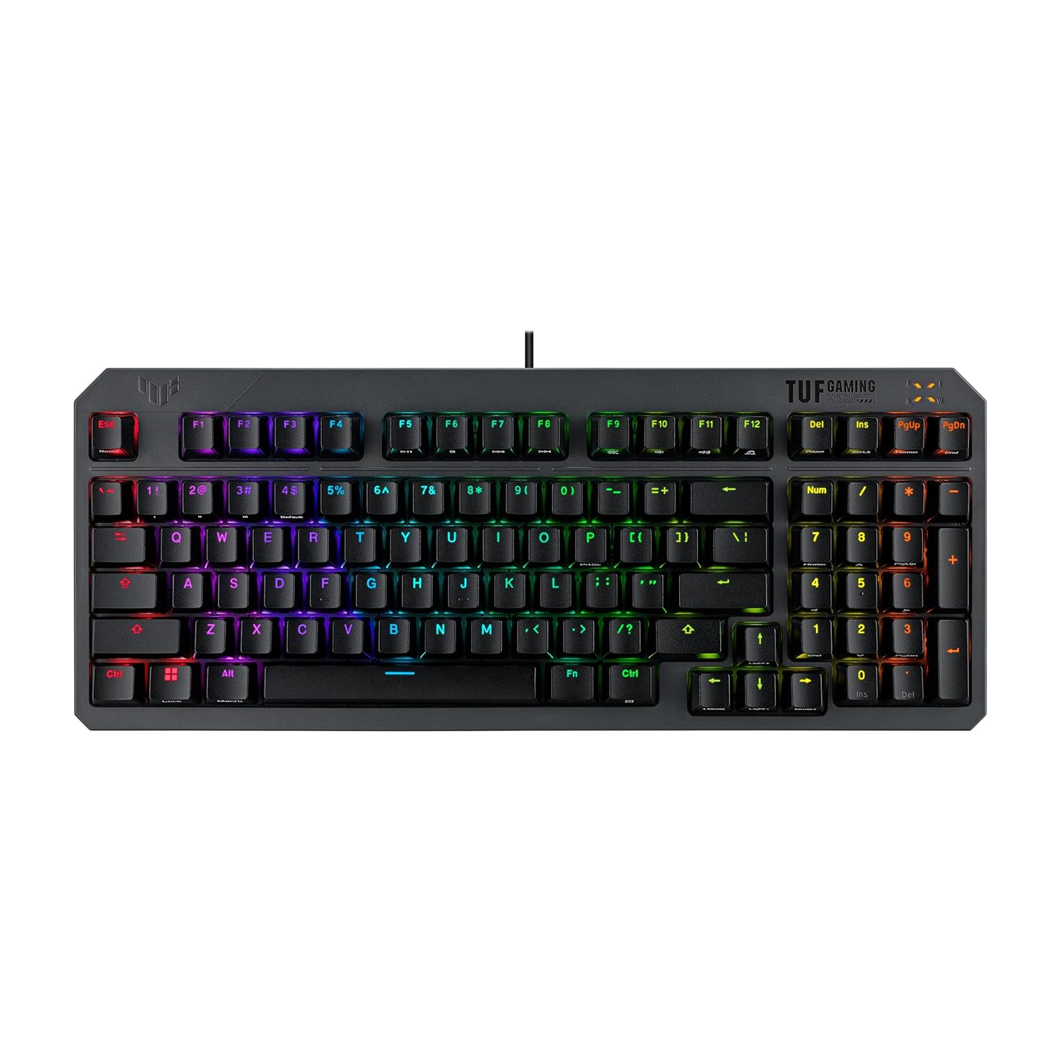 ASUS TUF Gaming K3 Gen II Wired USB Gaming Keyboard 97-Key Compact Layout Optical-Mechanical Red Linear Switches PBT
