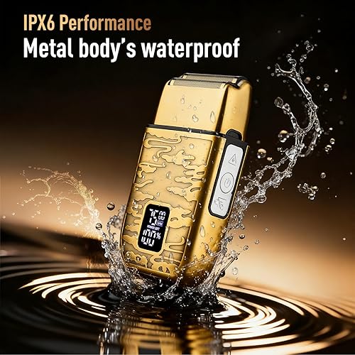 Miniatura 5 de Afeitadoras de aluminio para hombre, recortadoras de barba para hombres profesionales, afeitadoras eléctricas para hombres, afeitadora de bigote,