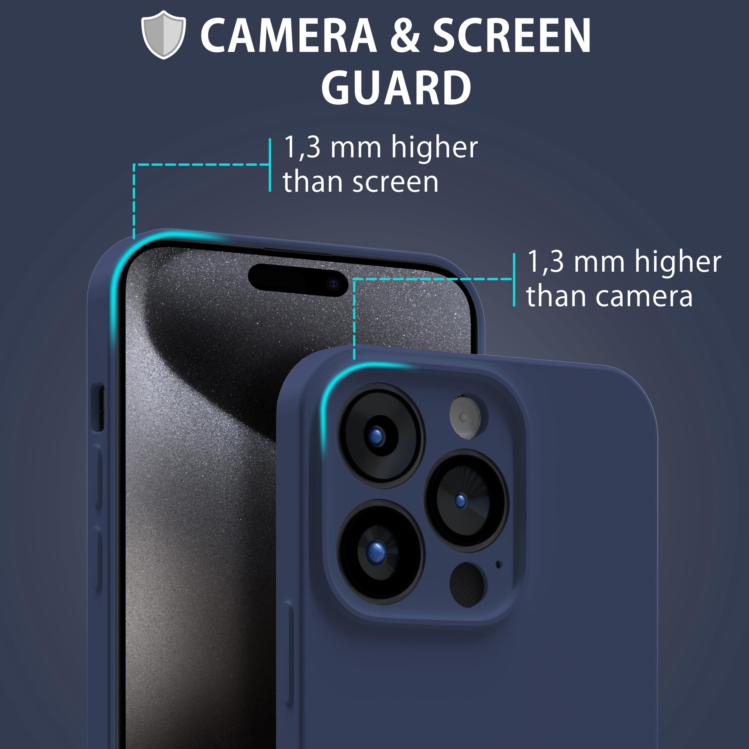 MyGadget Handyhülle Für IPhone 15, Gelb, Mit Kameraschutz, Stoßfest & Kratzfest, Aus Silikon & Microfaser