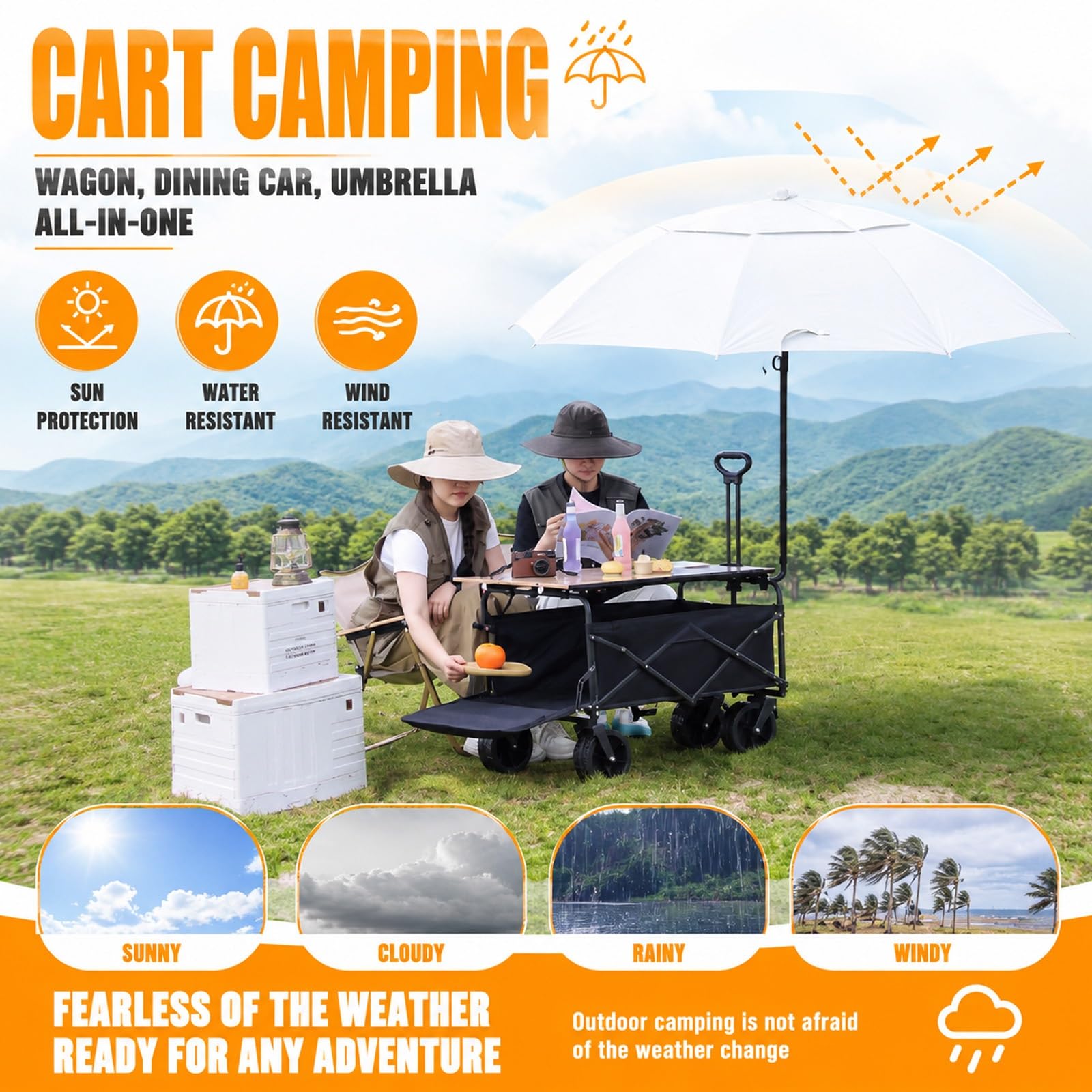 HARELA Genérico Puesto de Mercado con toldo, Móvil de Venta Ambulante de Comida, Puestos Plegables para Puestos Callejeros, Ferias De Artesanía(Green,94cm/37in)