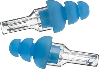 Etymotic Research ER20 High-Fidelity Earplugs (Concerts, Musicians, Airplanes, Motorcycles, Sensitivity and Universal Hearing Protection) - Standard, Clear Stem w/ Blue Tip