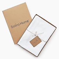 Vista 4 de Solino Home - Camino de mesa de lino con punto vainica, manteles individuales y servilletas