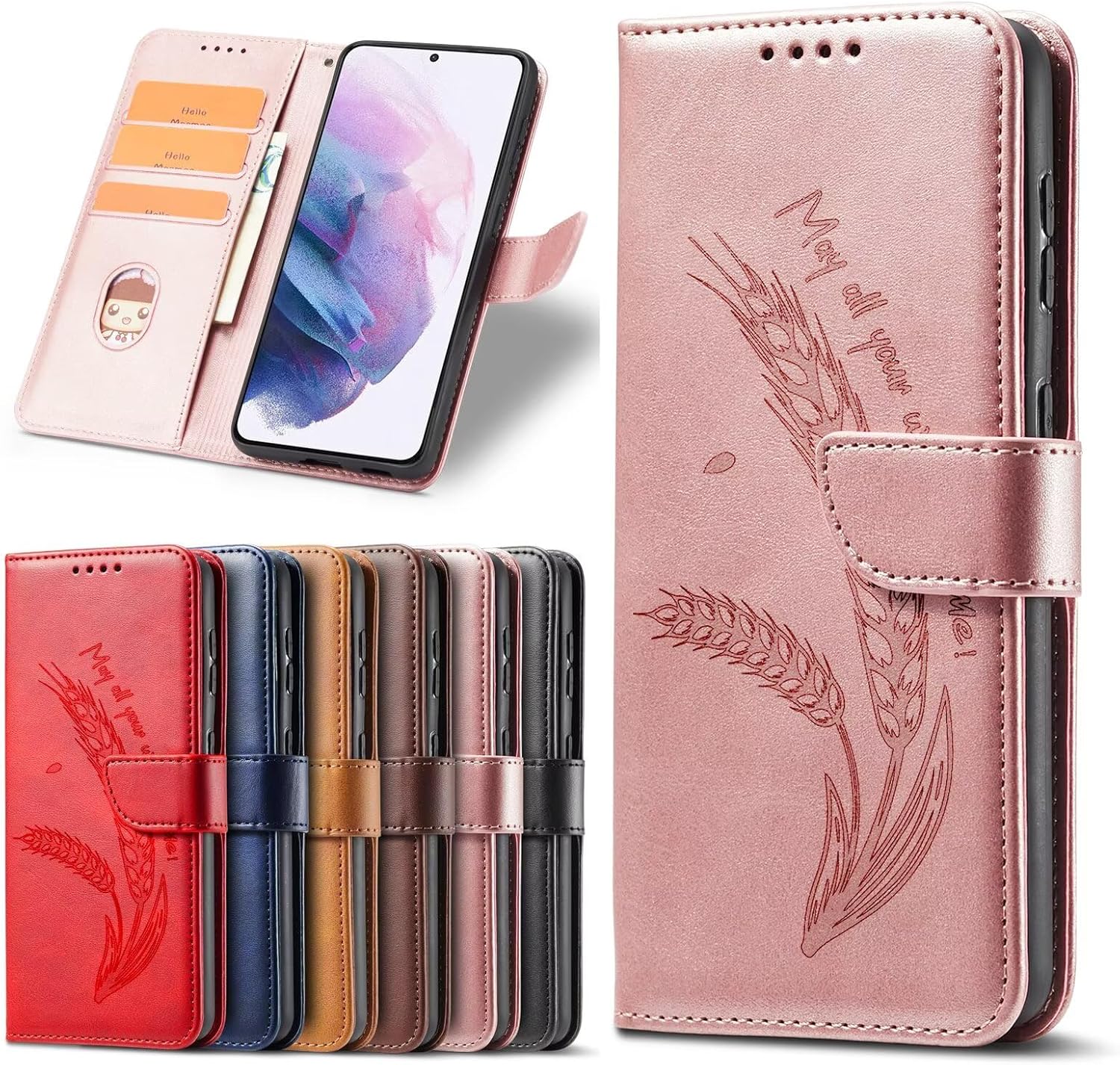 Funda Diseñada Para Samsung Galaxy A56 5G, Con Tapa Para Mujer, Con Soporte De Piel Sintética En Relieve, Ranuras Para Tarjetas De Crédito, Correa De Muñeca Para Samsung A56 (cubo Negro