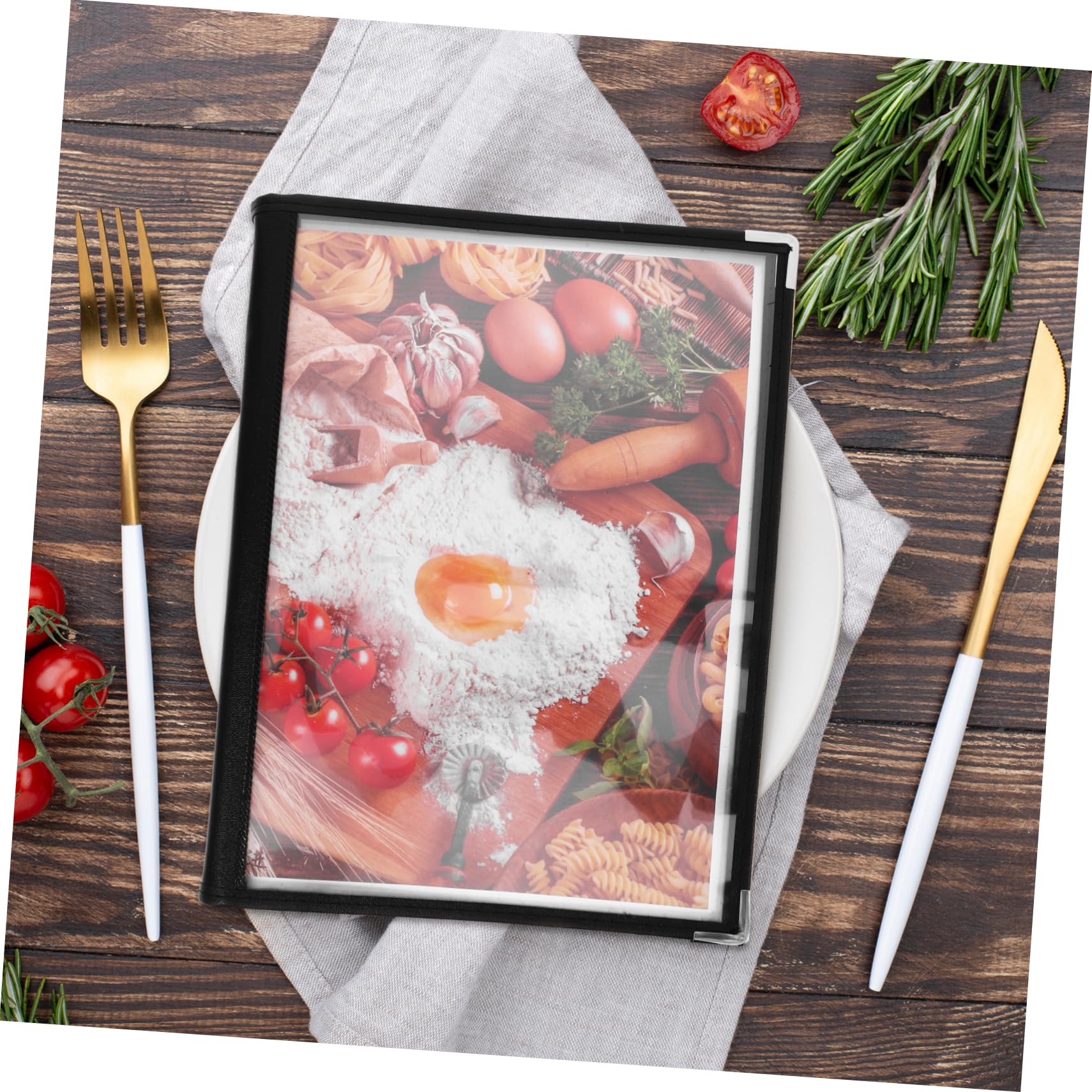 Yardenfun Carpeta para Menús Transparente de PVC Duradero con Páginas para Restaurantes Bares y Cafeterías Portamenús Práctico y Resistente