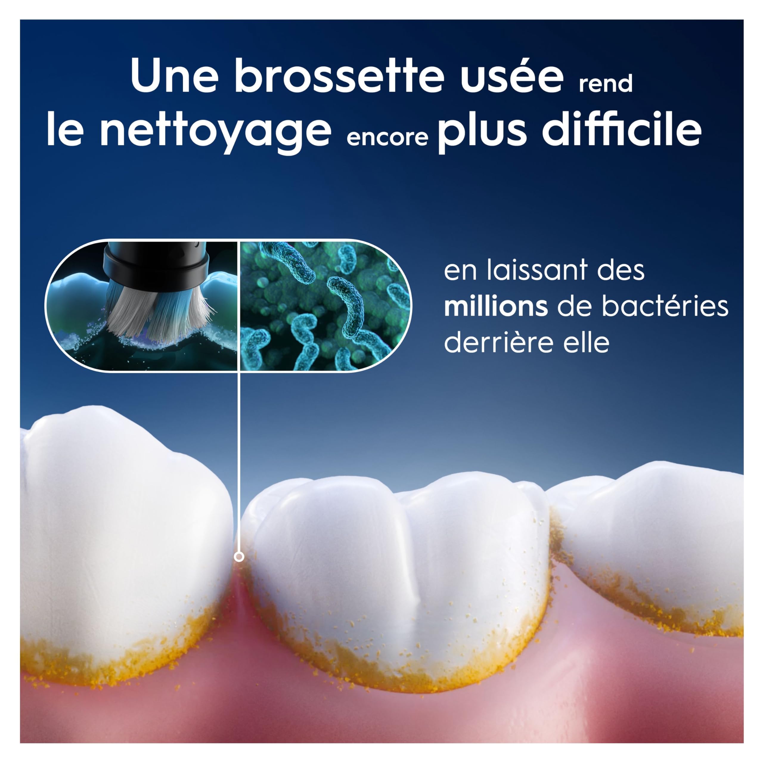 Oral-B Brossettes de Rechange Interdental Clean, Lot de 2, Blanches | Recharges Brosse à Dents Électrique iO, Brossage Interdentaire en Profondeur, Conçues pour les Zones Difficiles d’Accès