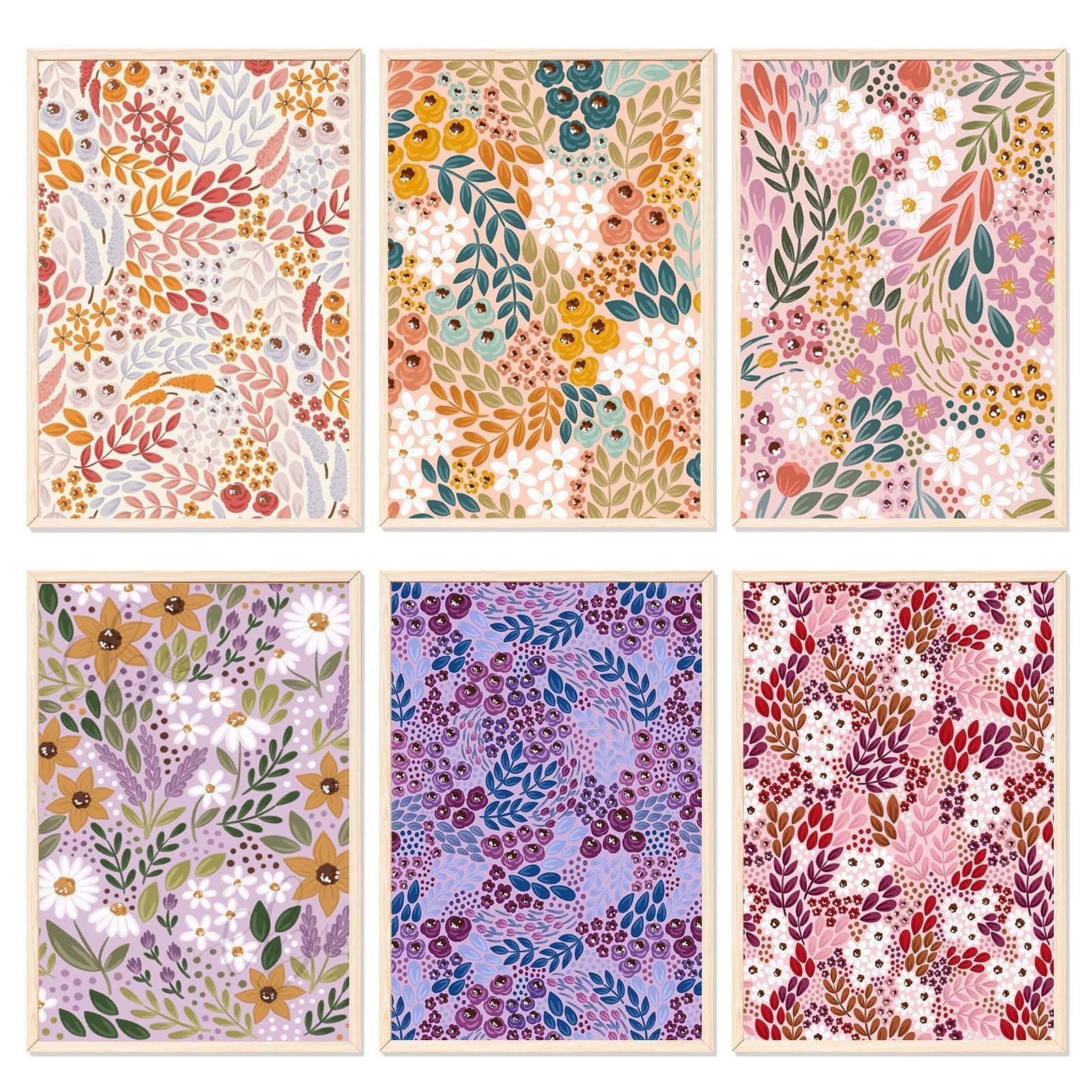 YALKIN 6 Packs Paint by Numbers Kits for Adults, Painting by Number Kits On Canvas,Without Frame DIY Color Oil Painting Acrylic Paints,Home Wall Decor 9.8x13.8in/25x35cm