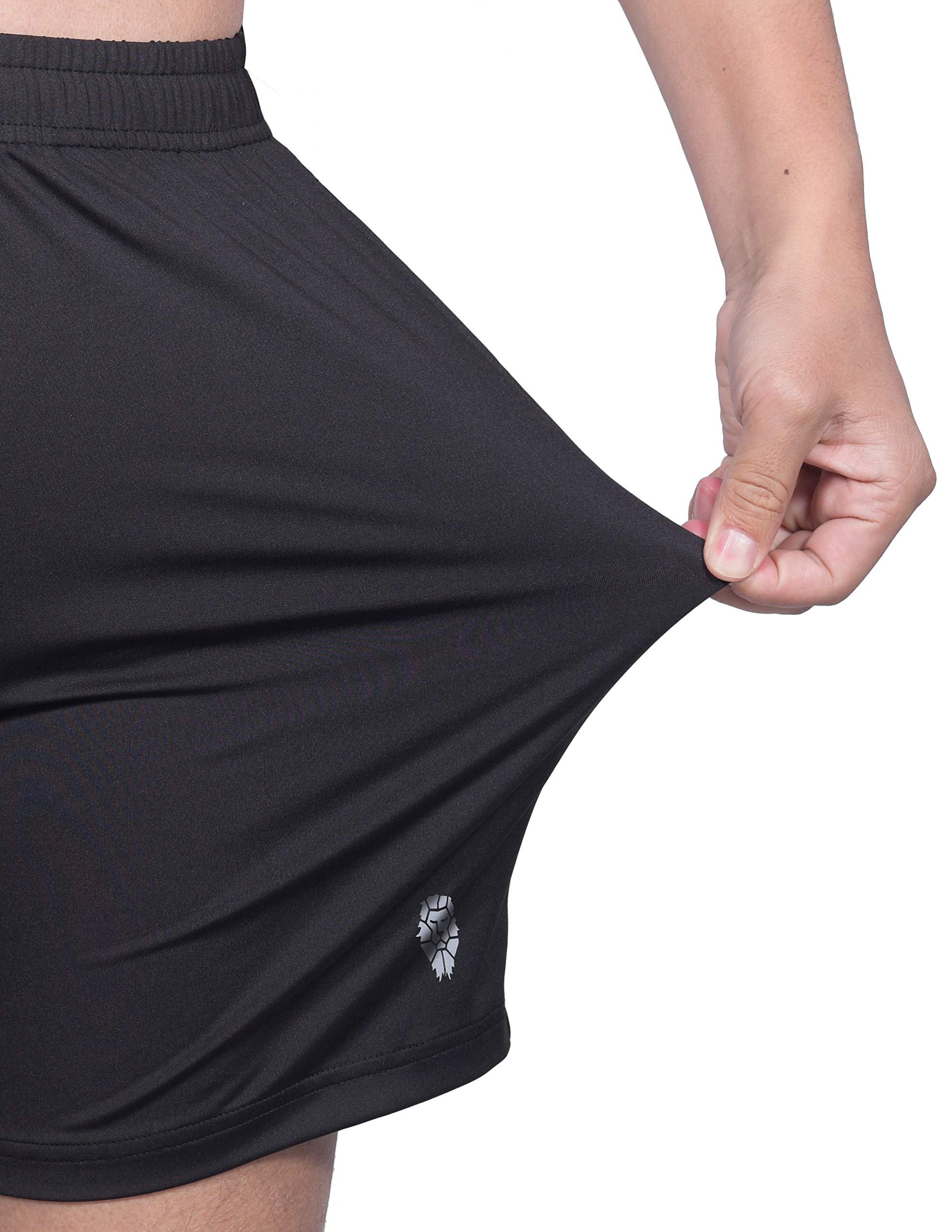 Youth Boys' Loose Fit Athletic Shorts Quick Dry Active Shorts with Pocket, 2-Pack