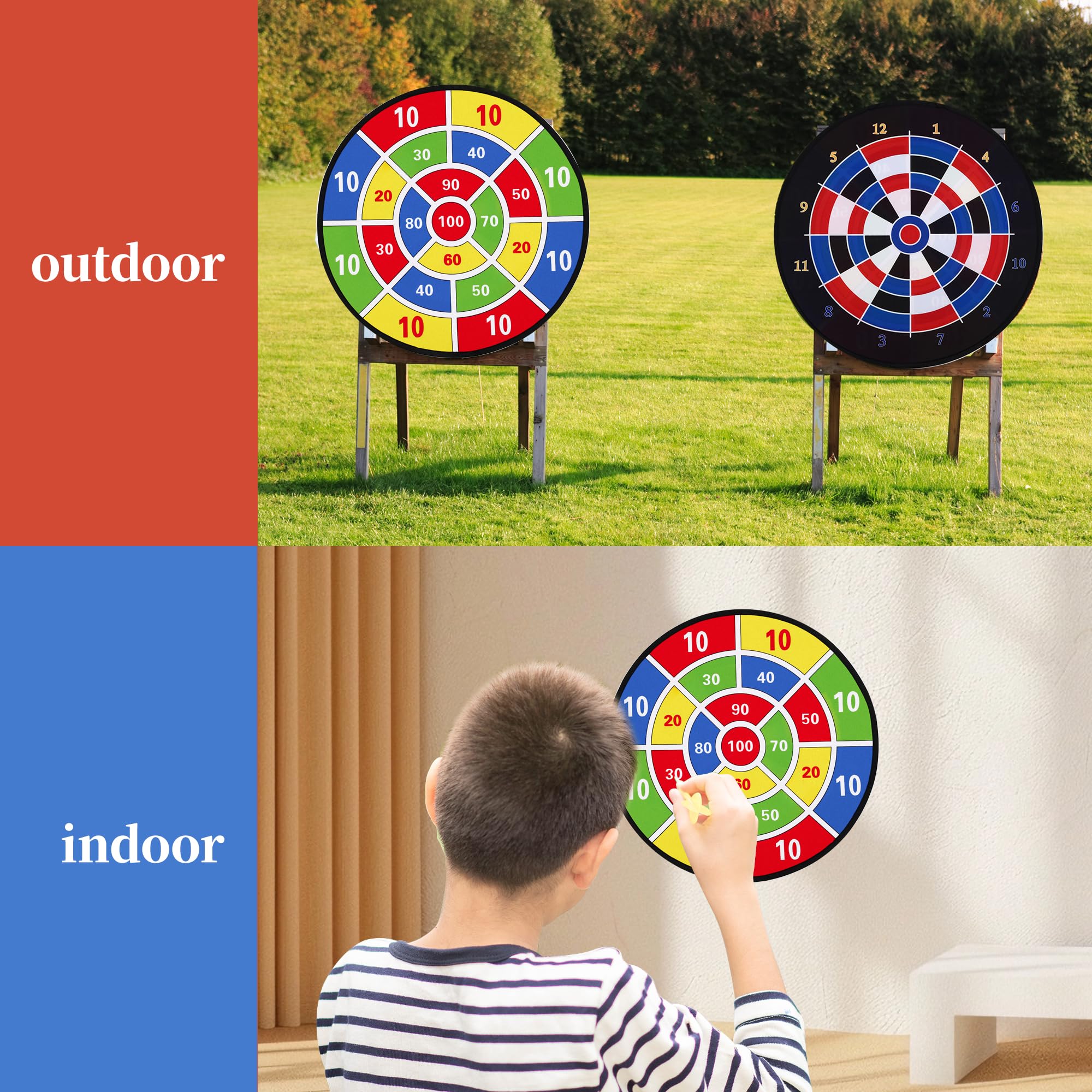 Jeu De Fléchettes Enfant – 20 Balles Adhésives, Couleurs Vives, Diamètre 3,4 Cm, Dès 3 Ans