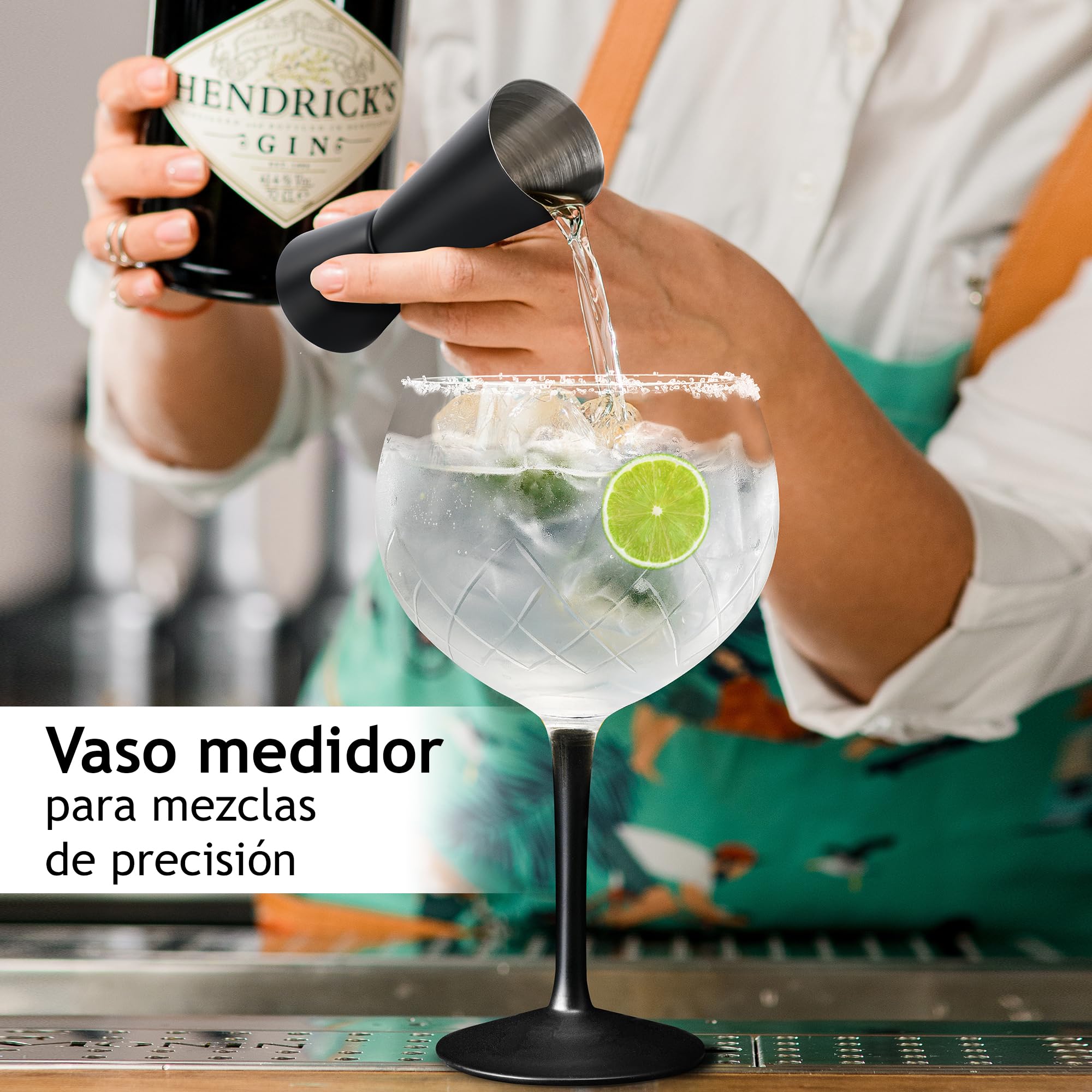 MIAMIO - set de 2 copas de ginebra 650 ml Crystaluna para cocina | Copas de ginebra para gin tonic y cócteles, 650 ml, Crystaluna. Diseño moderno y práctico para la cocina y el día a día.