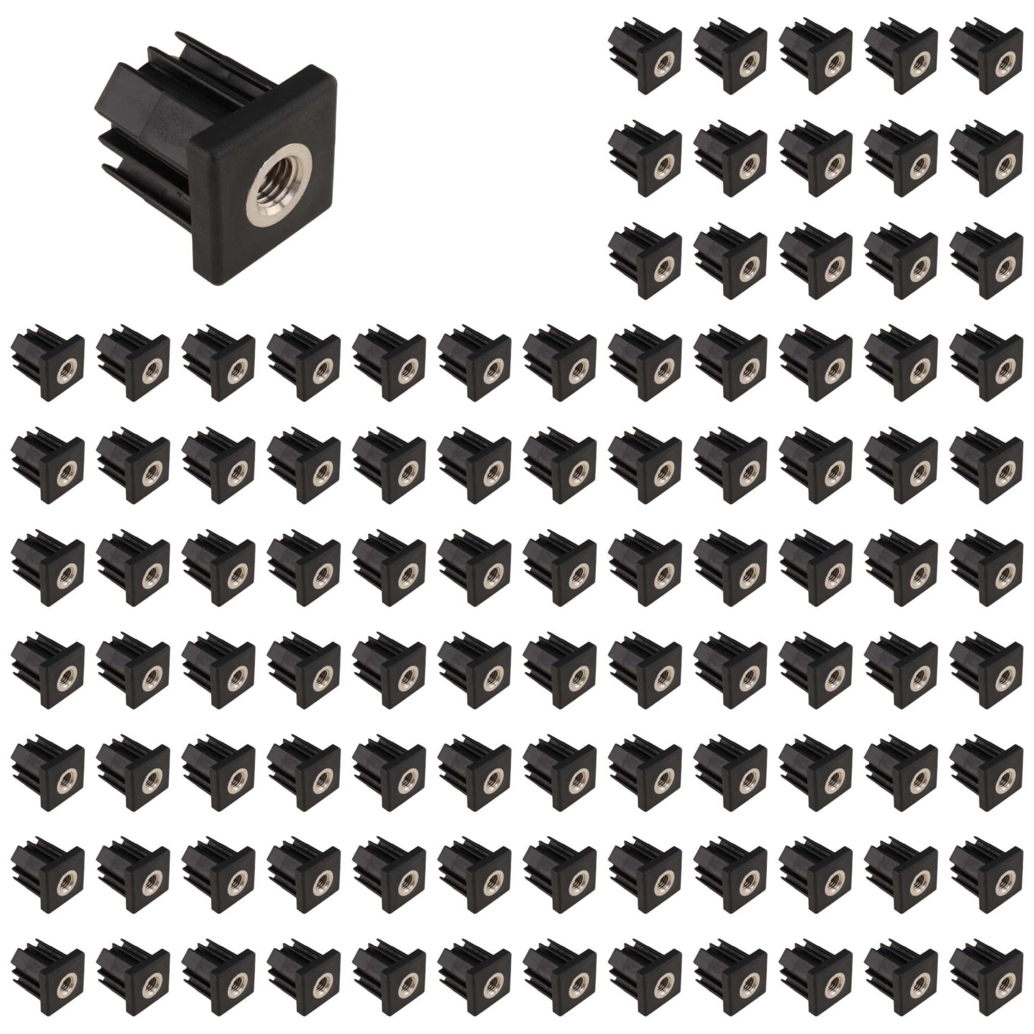 100 tapones roscados M14, 40 x 40 x 2,0, plástico PA reforzado con