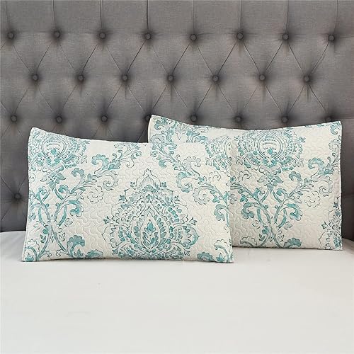 Miniatura 7 de MERRY HOME Juego de edredón de 3 piezas con fundas de almohada, juego de colcha de microfibra suave y ligera (Venus, King)