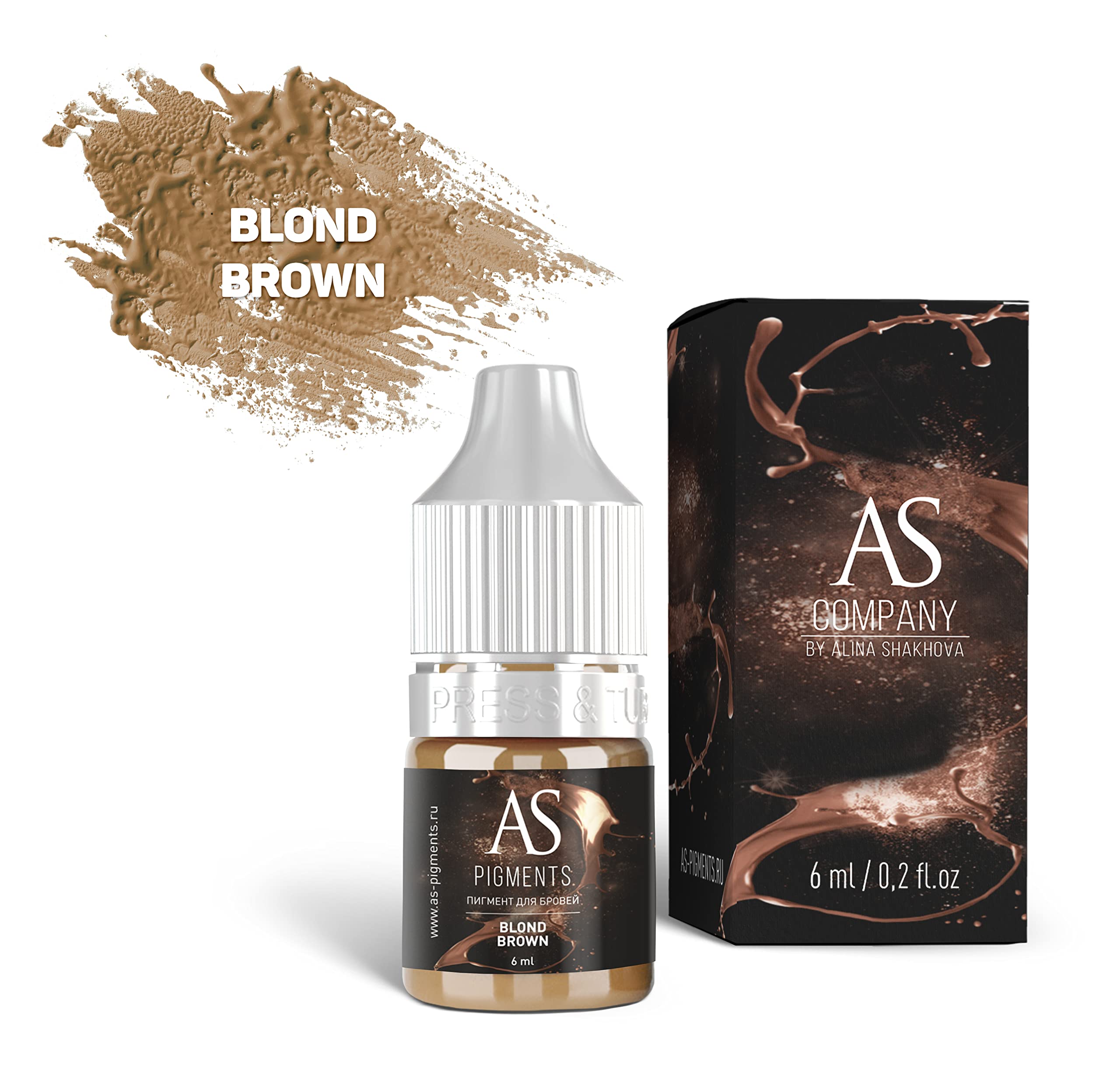 Pigmento trucco permanente sopracciglia biondo marrone 6 ml